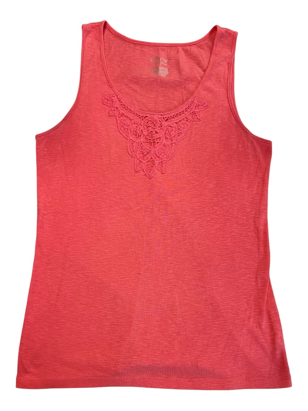 Merona Coral Lace-Trim Tank Top
